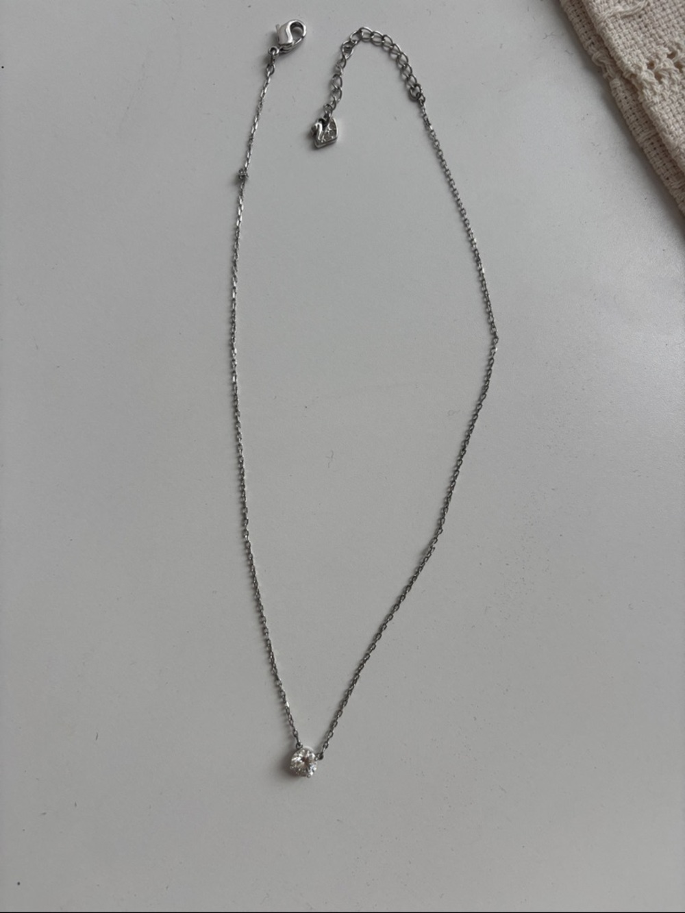 Silver Solitaire Pendant Necklace - Elegant Minimalist Jewelry